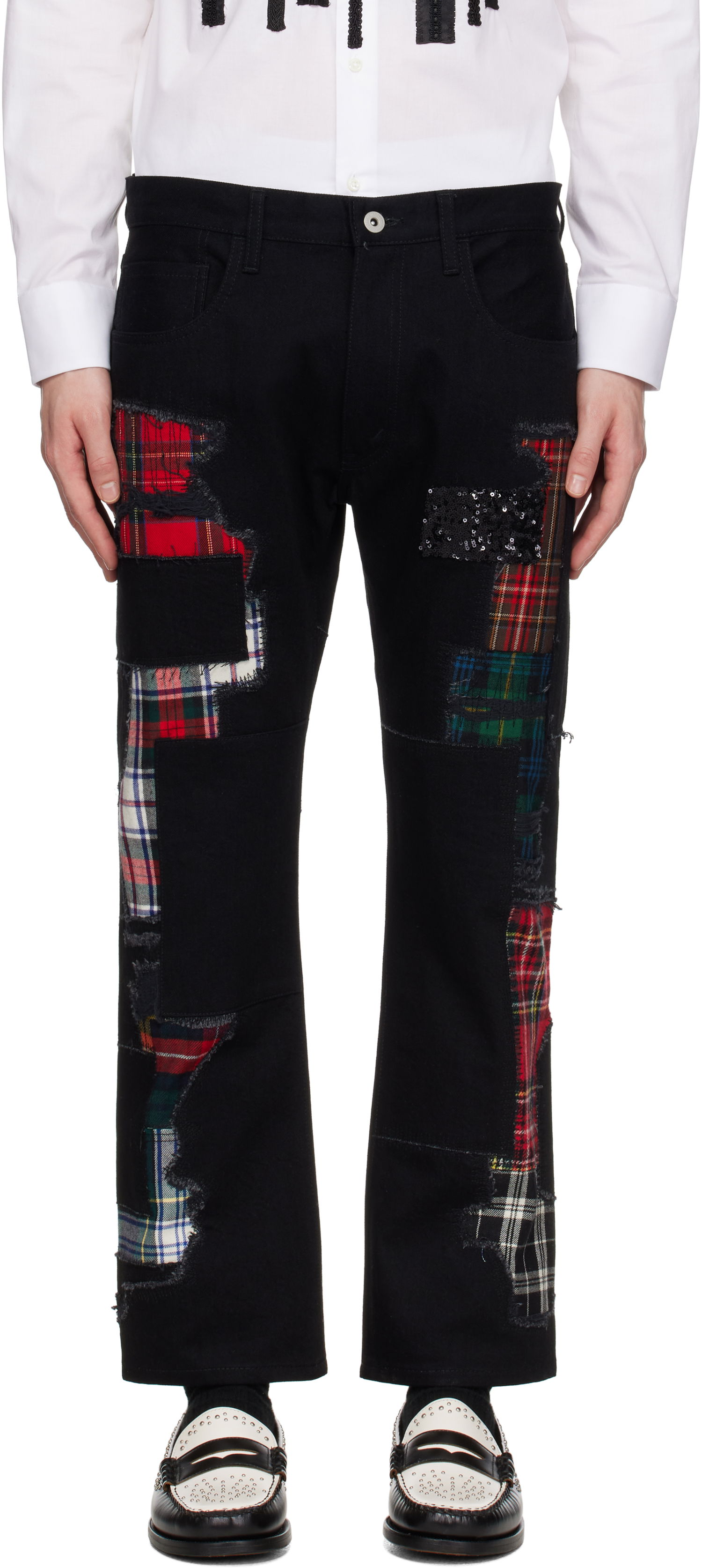 Džínsy Junya Watanabe Junya Watanabe Patchwork Jeans Čierna | WO-P006-051, 0
