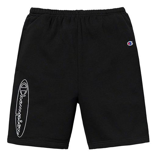 Šortky Supreme Supreme x Champion Outline Sweatshorts Čierna | SUP-SS19-10072, 0