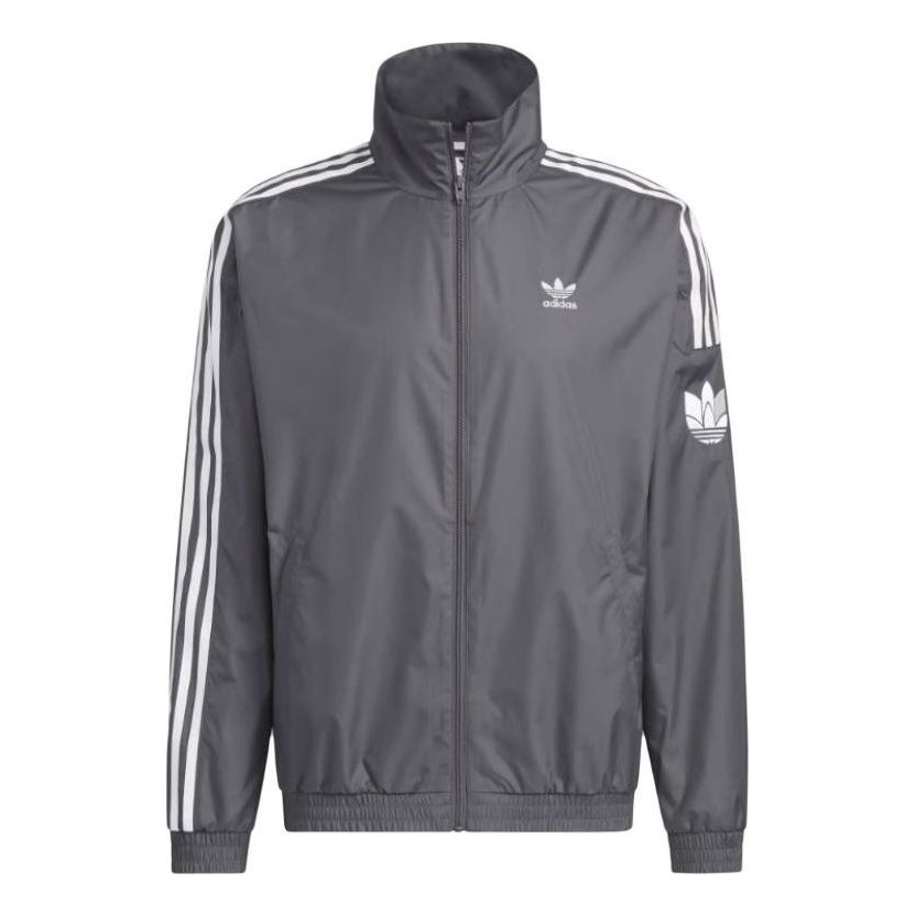 Vetrovka adidas Originals Originals Retro Trefoil Track Jacket Šedá | JI7533, 0