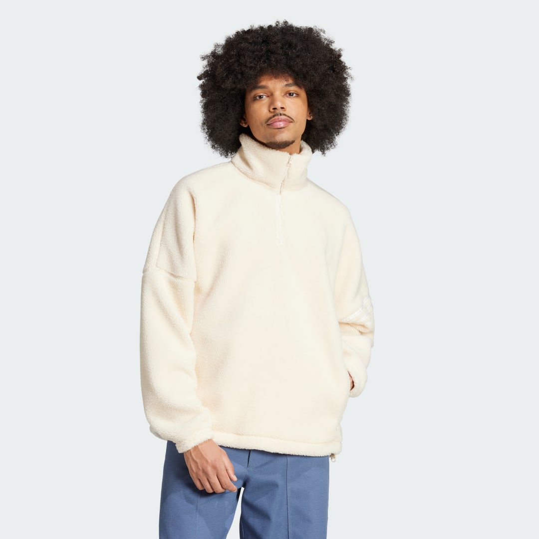 Mikina adidas Performance Neuclassics Polar Fleece 1/2 Zip Béžová | IY4911, 1