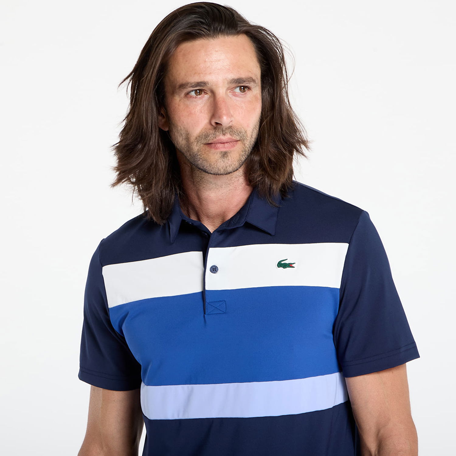 Polo tričko Lacoste Lacoste Men's Short Sleeve Colorblock Polo Navy | DH8954 8IQ, 1