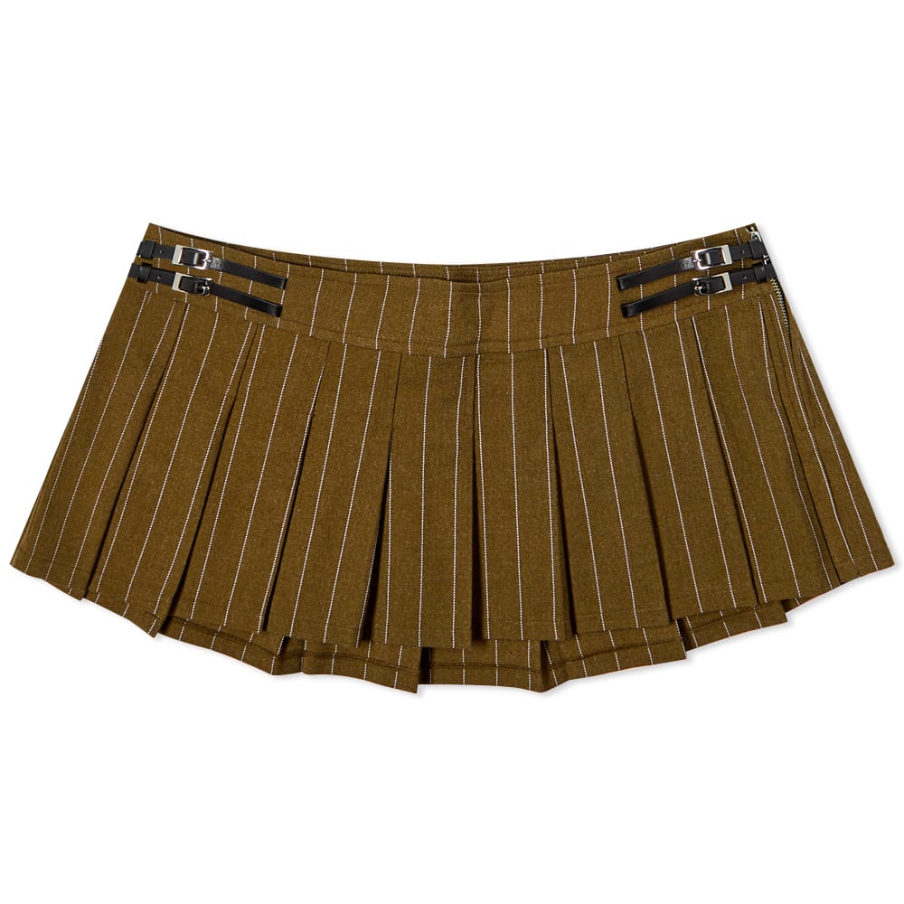 Sukňa Miaou Miaou Reno Pinstripe Mini Skirt, Size Large Hnedá | 4020-CL-OLVP-SWB, 1