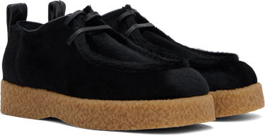 Tenisky a topánky Bottega Veneta Torino Hairy Lace-Up Derbys with Crepe Soles Čierna | 806448V2CU01000, 3