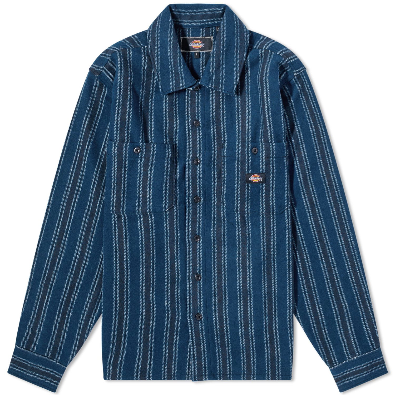 Košeľa Dickies Hope Stripe Overshirt "Dark Western Stripe" Navy | DK0A4YI6G221, 0