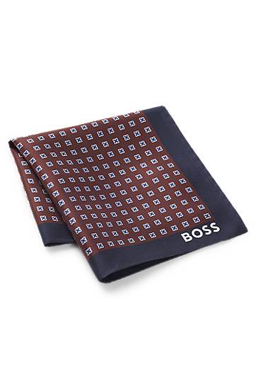 Šál BOSS Silk pocket square with geometric digital print Rôznofarebný | 50551499, 1