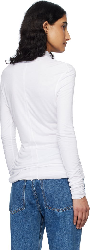Tričko Khaite KHAITE Rolina Mock Neck Top Biela | 23674100, 2
