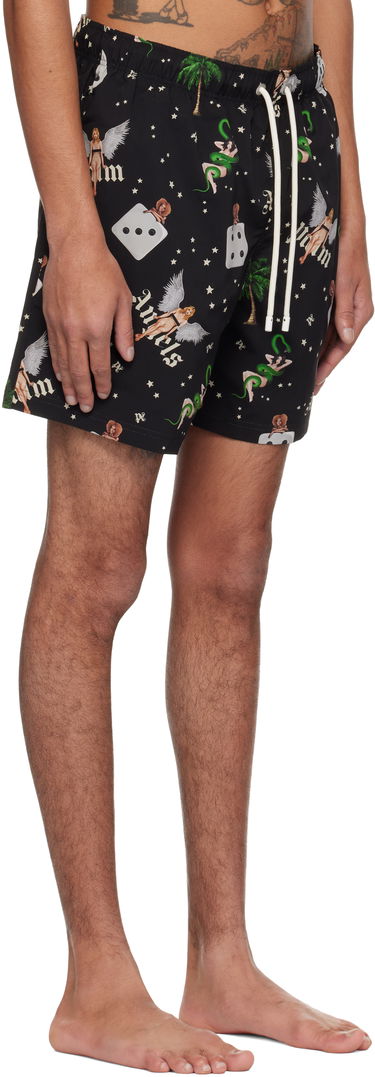 Plavky Palm Angels Palm Angels Pin Up Print Swim Shorts Čierna | PMFD012S25FAB0051084, 1