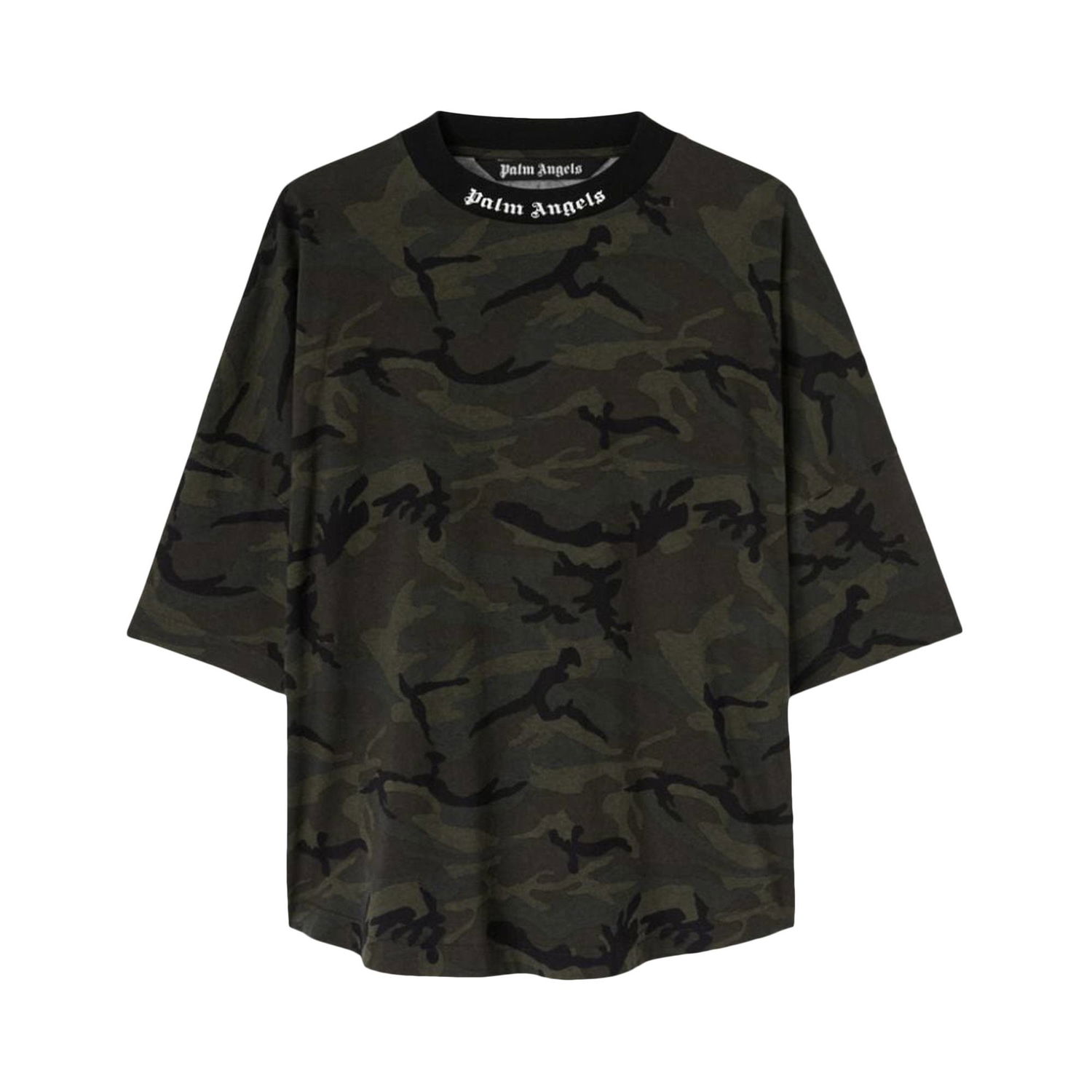 Tričko Palm Angels Camo Classic Logo Over Tee Zelené | PMAA002F22JER0025610, 1