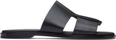 Tenisky a topánky BOSS BOSS Buffed Leather Sandals Čierna | 50539243, 0
