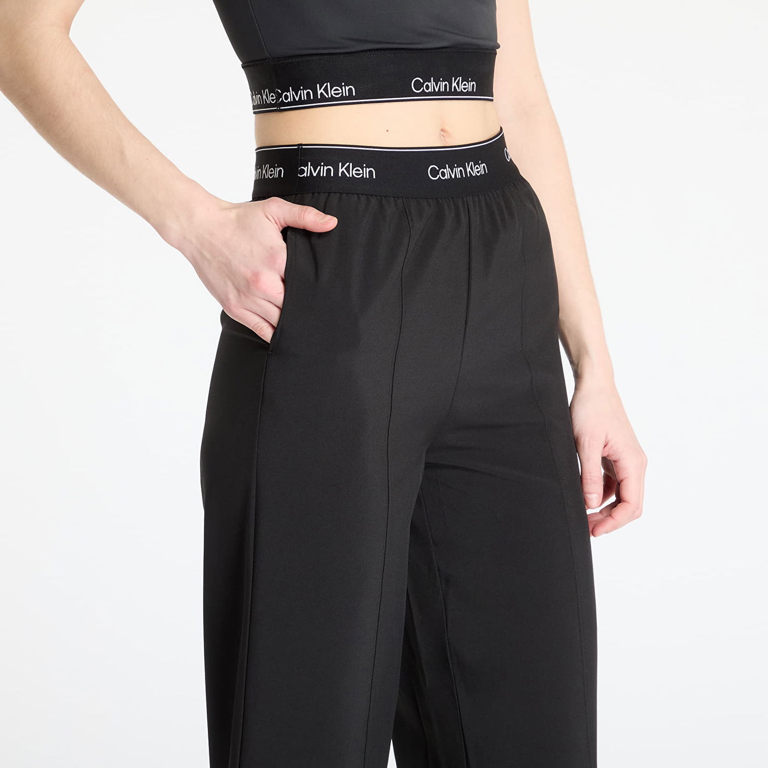 Nohavice CALVIN KLEIN Calvin Klein Wide Leg Pants Čierna | 00GWF4P606-UB1, 1