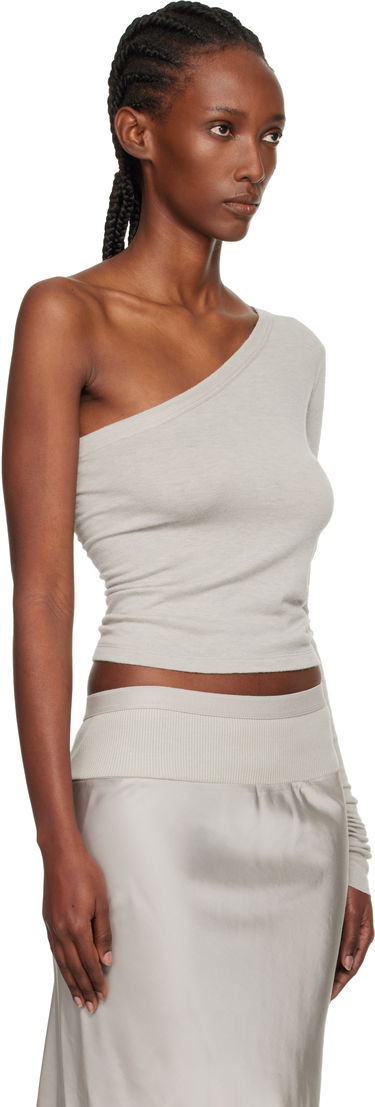 Tričko Rick Owens Concordians Ziggy One-Shoulder Long Sleeve Top Čierna | RP02E4261 JR, 4