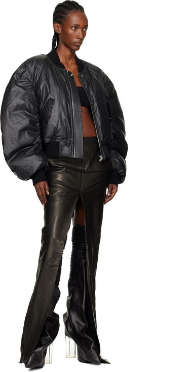 Sukňa Rick Owens Concordians Sliced Draped Leather Maxi Skirt Čierna | RO02E4387 LNV, 3