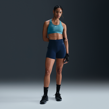 Podprsenka Nike Nike Swoosh Medium-Support Padded Sports Bra Tyrkysová | DX6821-006, 4