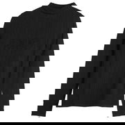 Louise Patterned Knit Mock Neck Long Sleeve Top