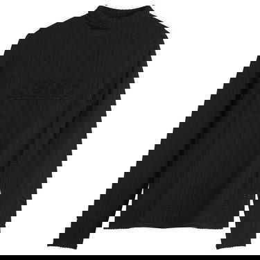 Sveter Bode Louise Patterned Knit Mock Neck Long Sleeve Top Čierna | WRF25KT006-BLACK, 0