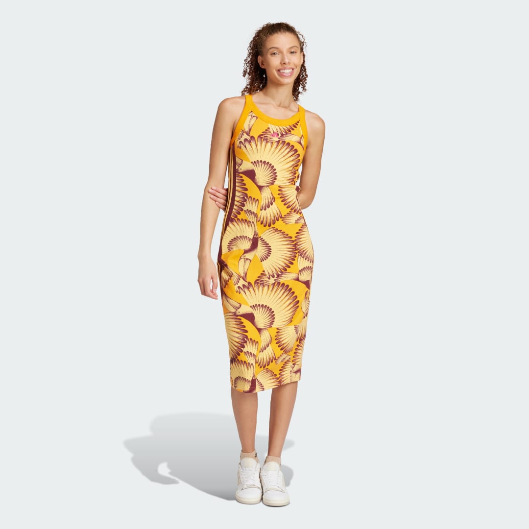 Šaty adidas Performance adidas x FARM Premium Dress Oranžová | JD6315, 0