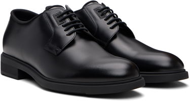 Starostlivosť o obuv BOSS Leather Derby Shoes with Piped Trims Čierna | 50499719, 4