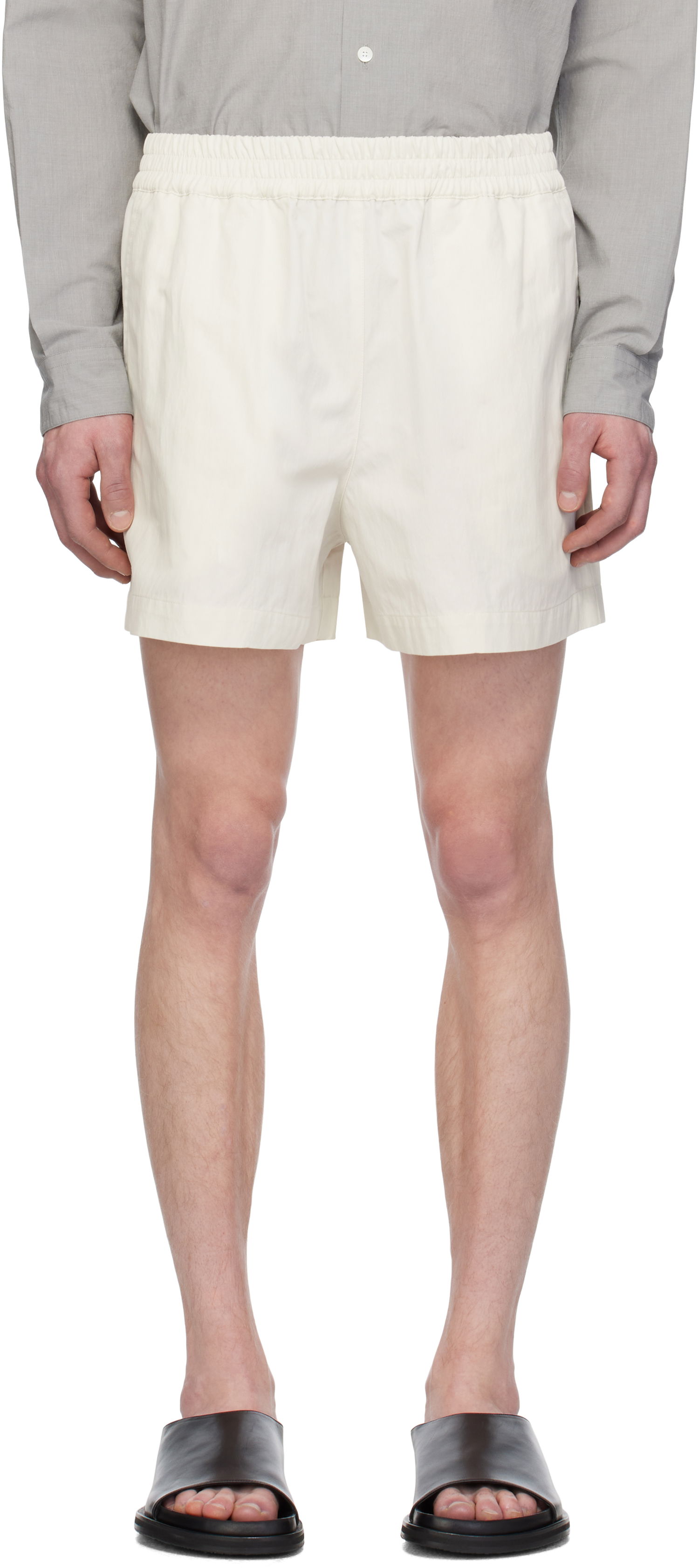 Šortky Studio Nicholson Studio Nicholson Elio Relaxed Fit Shorts Biela | ELIO SNM - 1275, 0