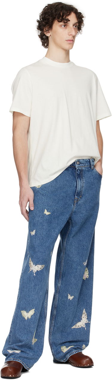 Džínsy OUR LEGACY Our Legacy Vast Cut Butterfly Embroidered Jeans Modrá | M2255VCI, 3