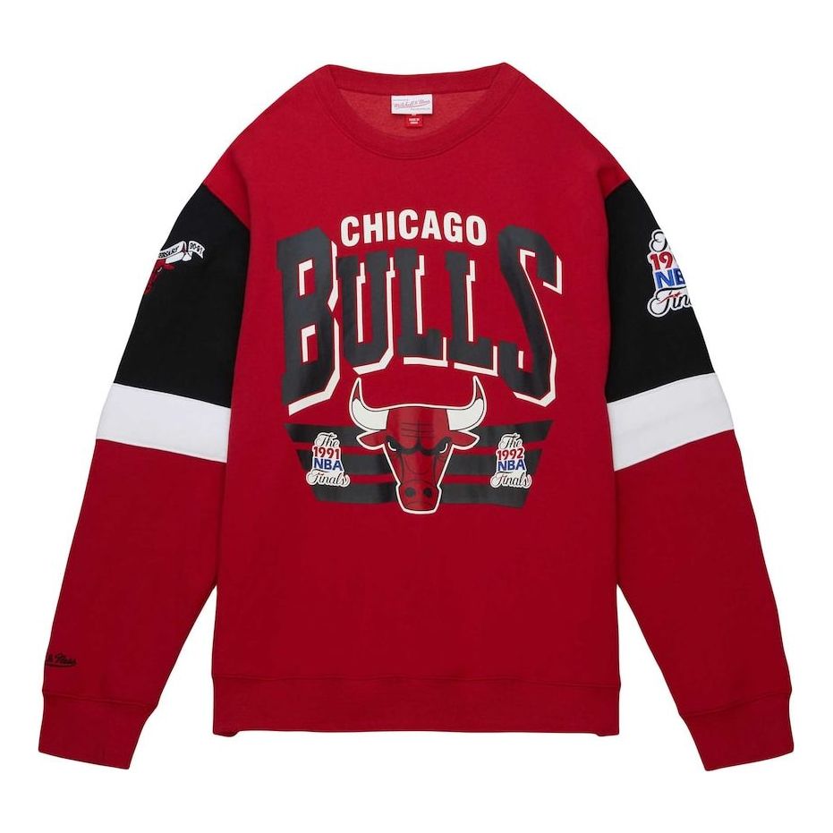 Sveter Mitchell & Ness Mitchell & Ness NBA Chicago Bulls Crew Sweatshirt Červená | FCPO3400-CBUYYPPPSCAR, 0