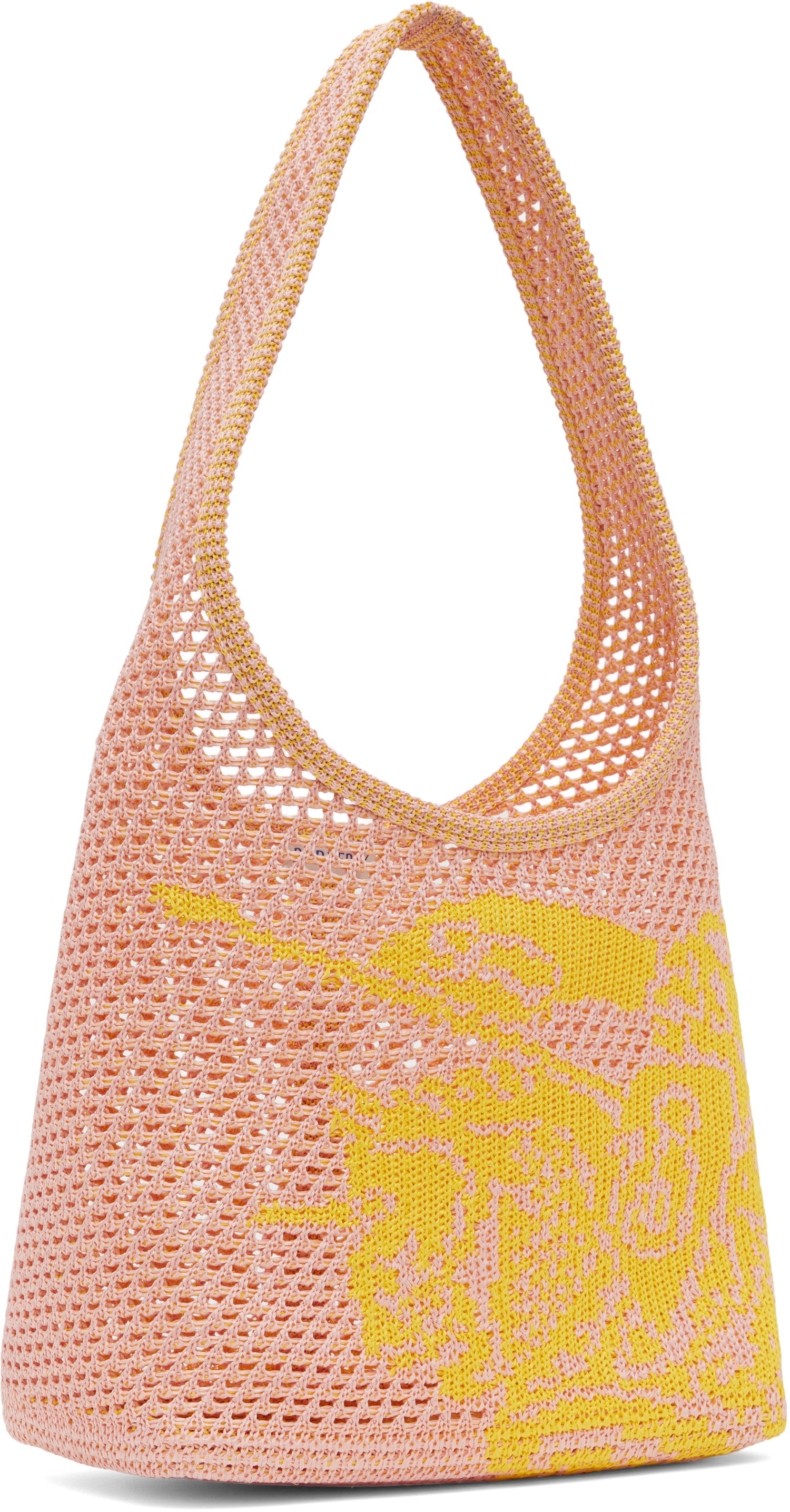 Tote bag Burberry Burberry Small EKD Crochet Tote Ružová | 8106533, 1