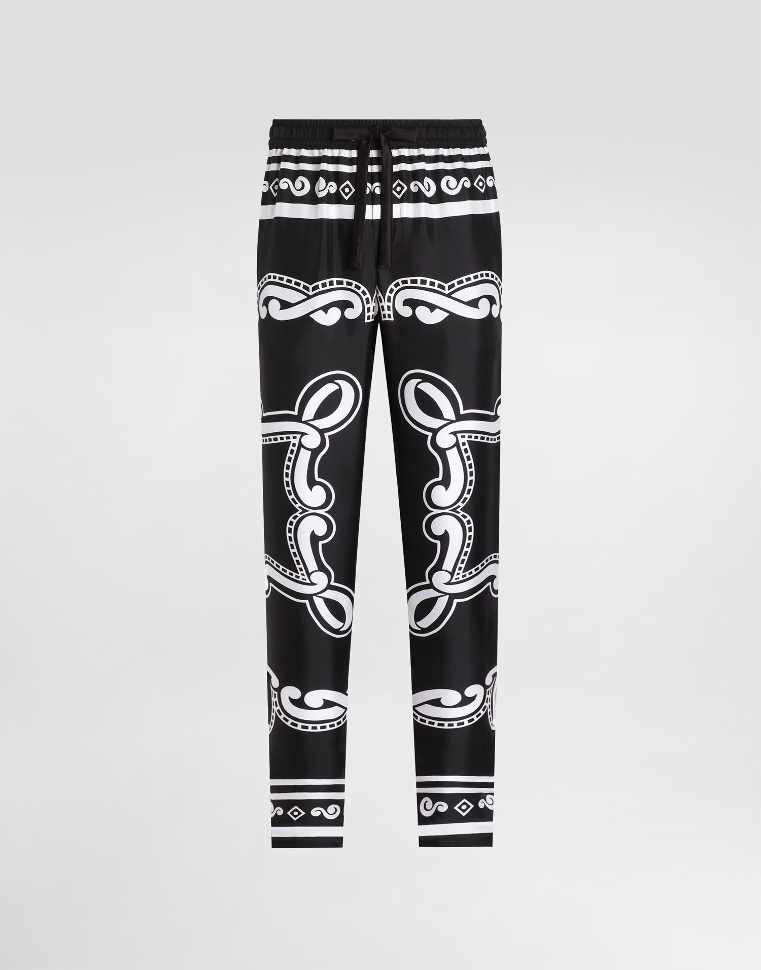 Pyžamo Dolce & Gabbana Silk Print Pajama Pants Čierna | GVCRATHI1WFHN9RA, 0