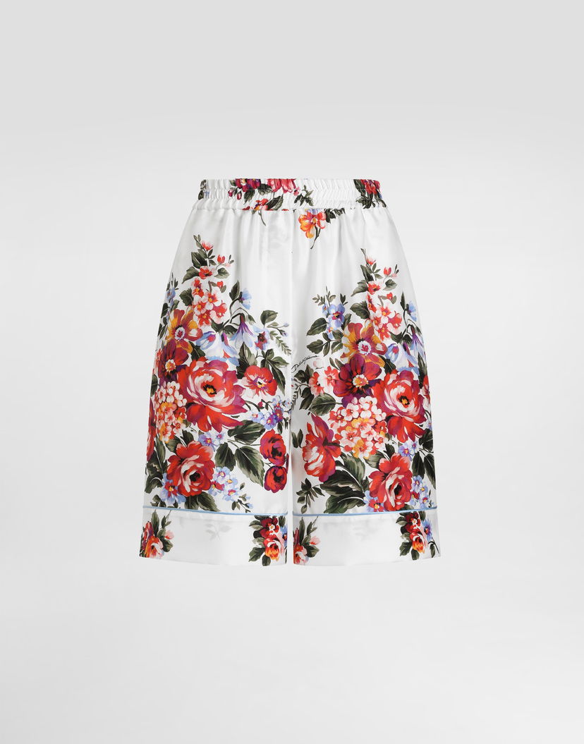 Šortky Dolce & Gabbana Flower Bouquet-print Twill Vanity Bermuda Shorts Rôznofarebný | FTC42TIS11IHA5ZO