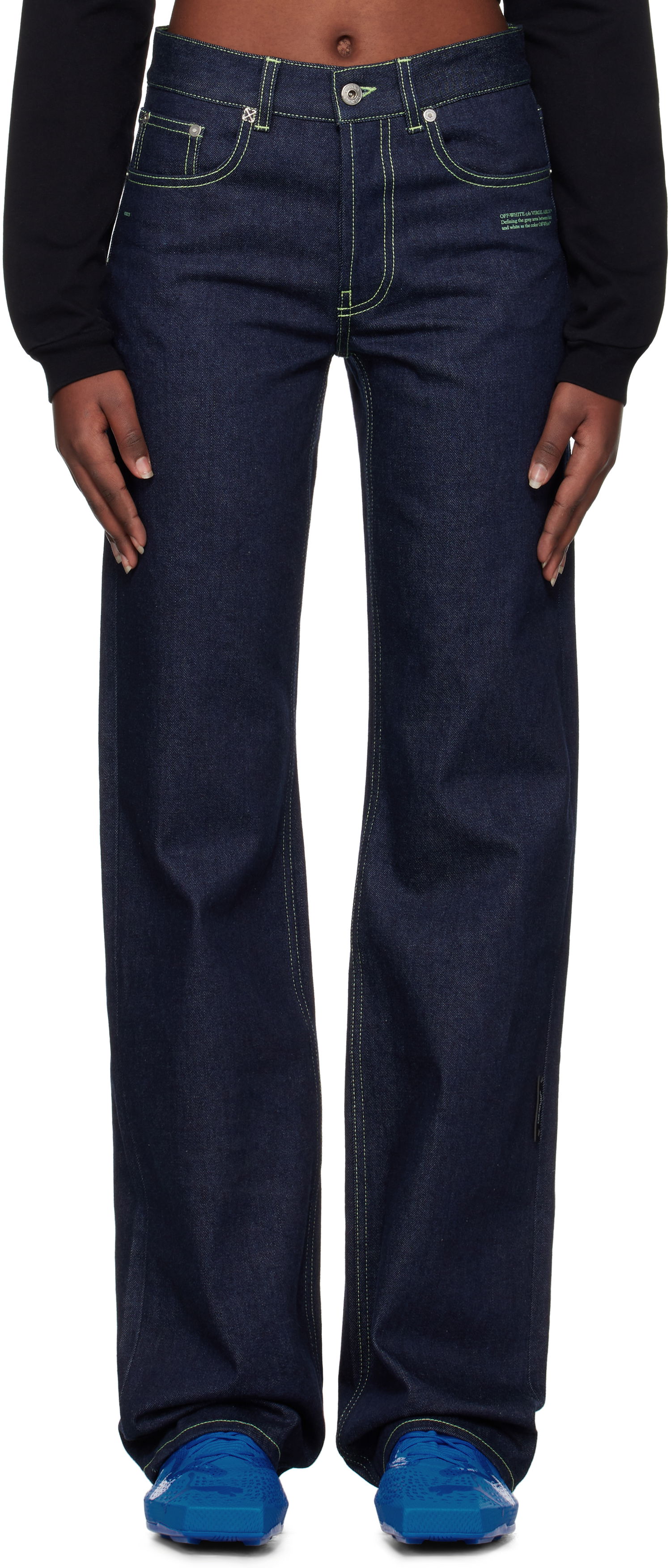 Džínsy Off-White Off-White Susy Jeans Modrá | OWYA069S25DEN0014614, 0