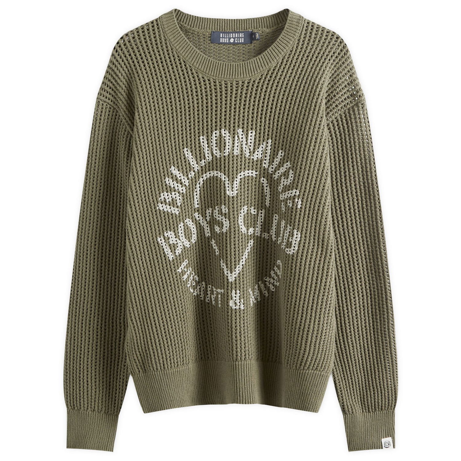 Sveter BILLIONAIRE BOYS CLUB Heart & Mind Stencil Zelené | B24224-GR, 0