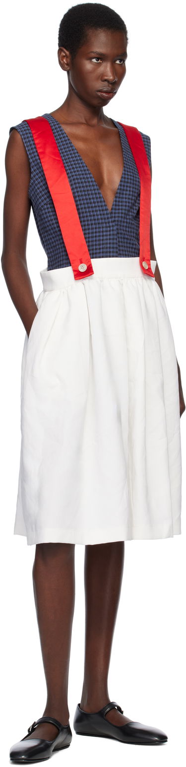 Sukňa Comme des Garçons Comme des Garçons Girl Gabardine & Satin Midi Skirt Biela | NO-A005-051, 3