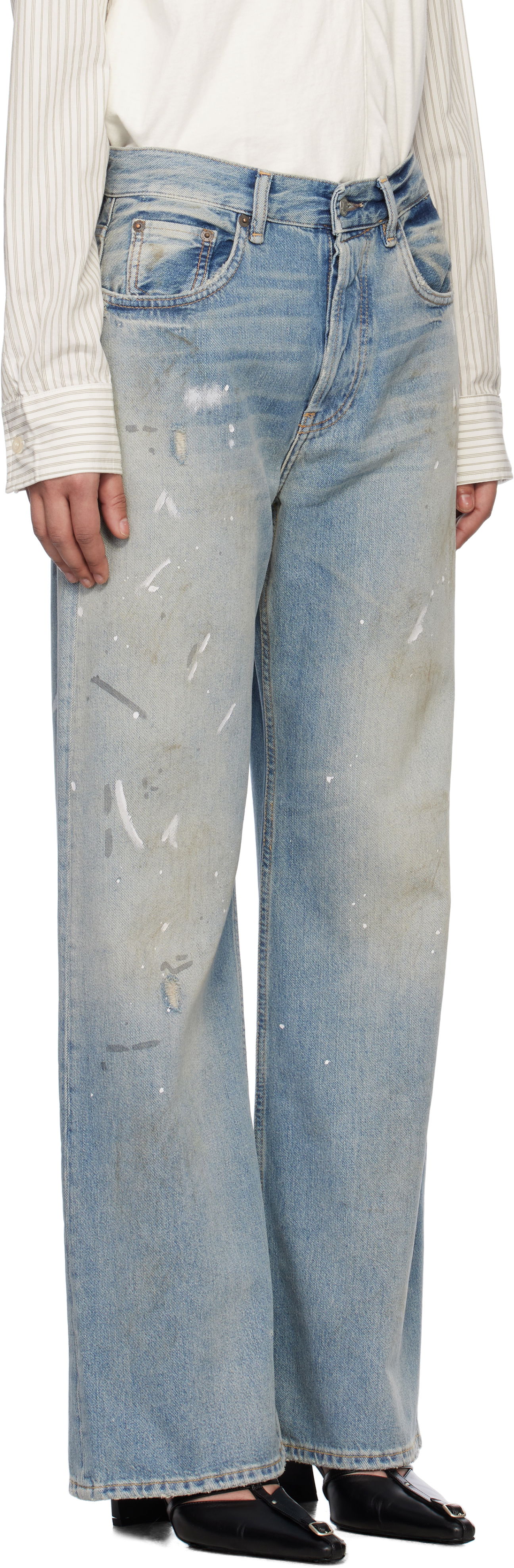 Džínsy Acne Studios Acne Studios Loose Fit Jeans Modrá | A00512-, 1