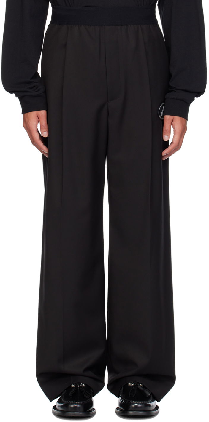 Nohavice We11done Logo Straight Leg Trousers Čierna | WD-PT4-20-729-U-BK, 0