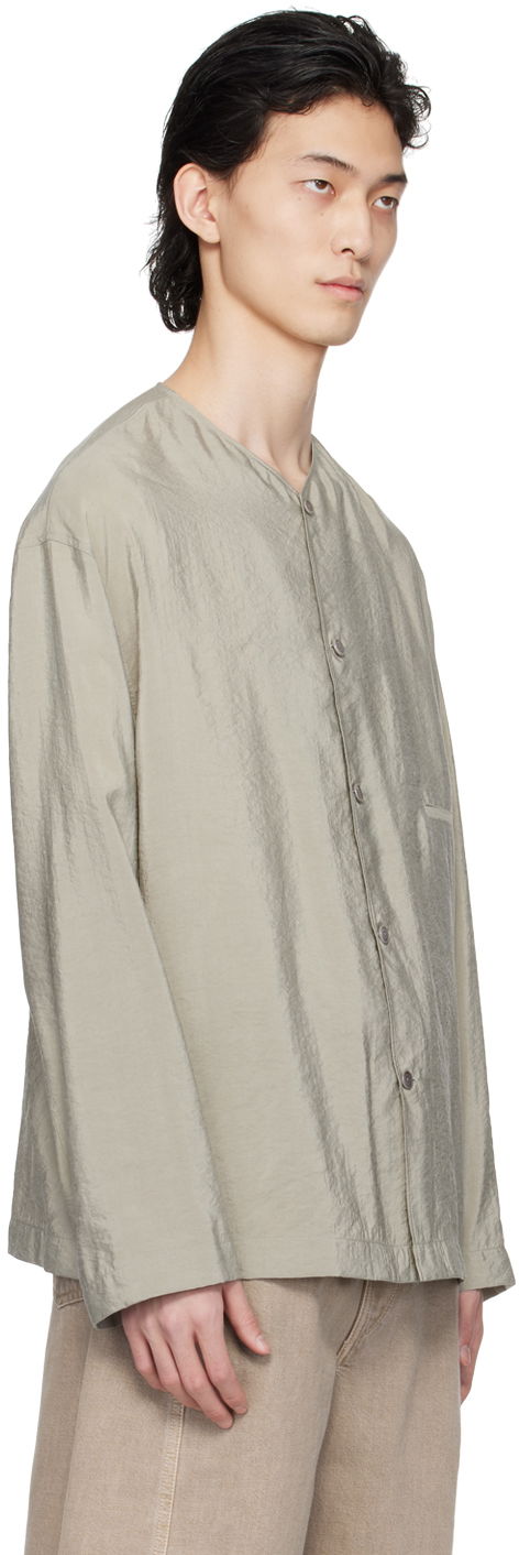 Lemaire Collarless Button-Up Shirt