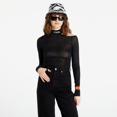 Tričko HERON PRESTON Cut Shoulder Mockneck Ctnmb Čierna | HWAB023S22JER0011001, 2