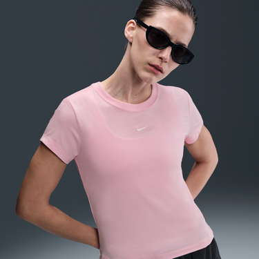 Crop Top Nike Sportswear Chill Knit T-Shirt Ružová | FV5508-690, 0