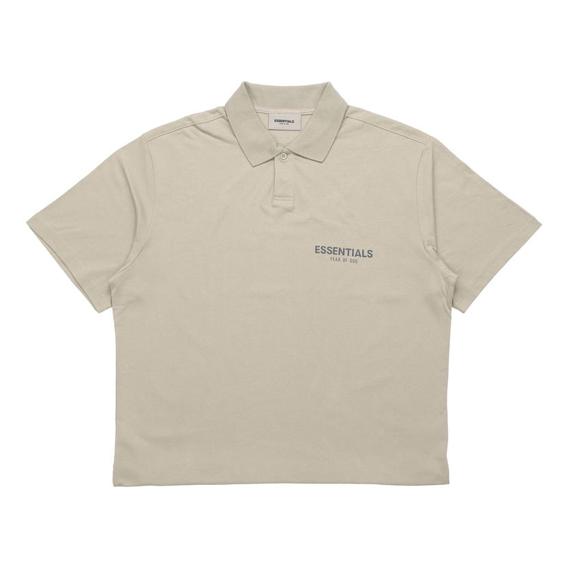 Polo tričko Fear of God Essentials Logo Polo Shirt Béžová | FOG-FW20-199