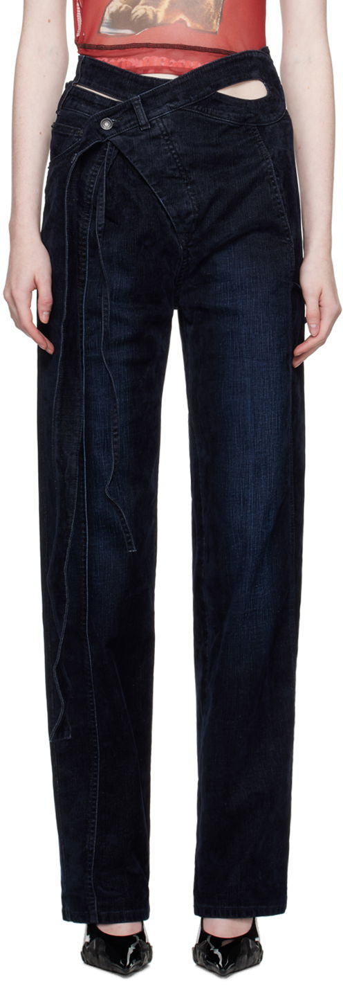 Džínsy Ottolinger Ottolinger Wrap Jeans Modrá | 1700211, 0