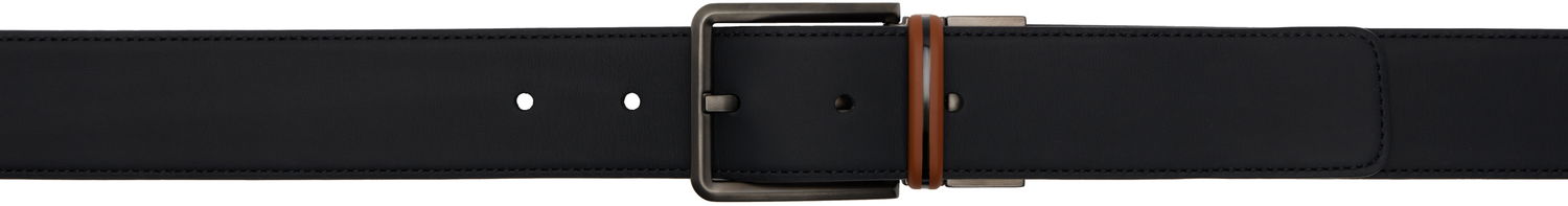 Opasok ZEGNA Leather Reversible Belt Čierna | LHACR-B022VZ, 0