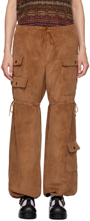 Cargo nohavice Anna Sui Corduroy Drawstring Cargo Trousers Hnedá | 624V40, 0