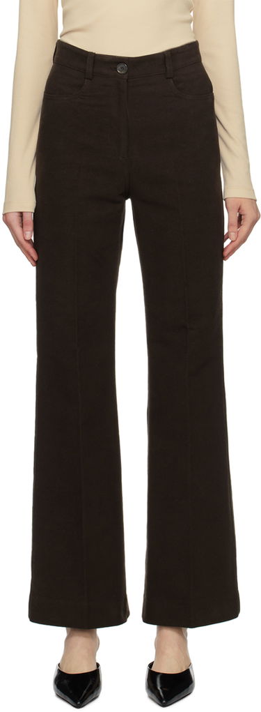 Nohavice TOTEME TOTEME Flared Trousers Hnedá | 241-WRB1058-FB0171, 0