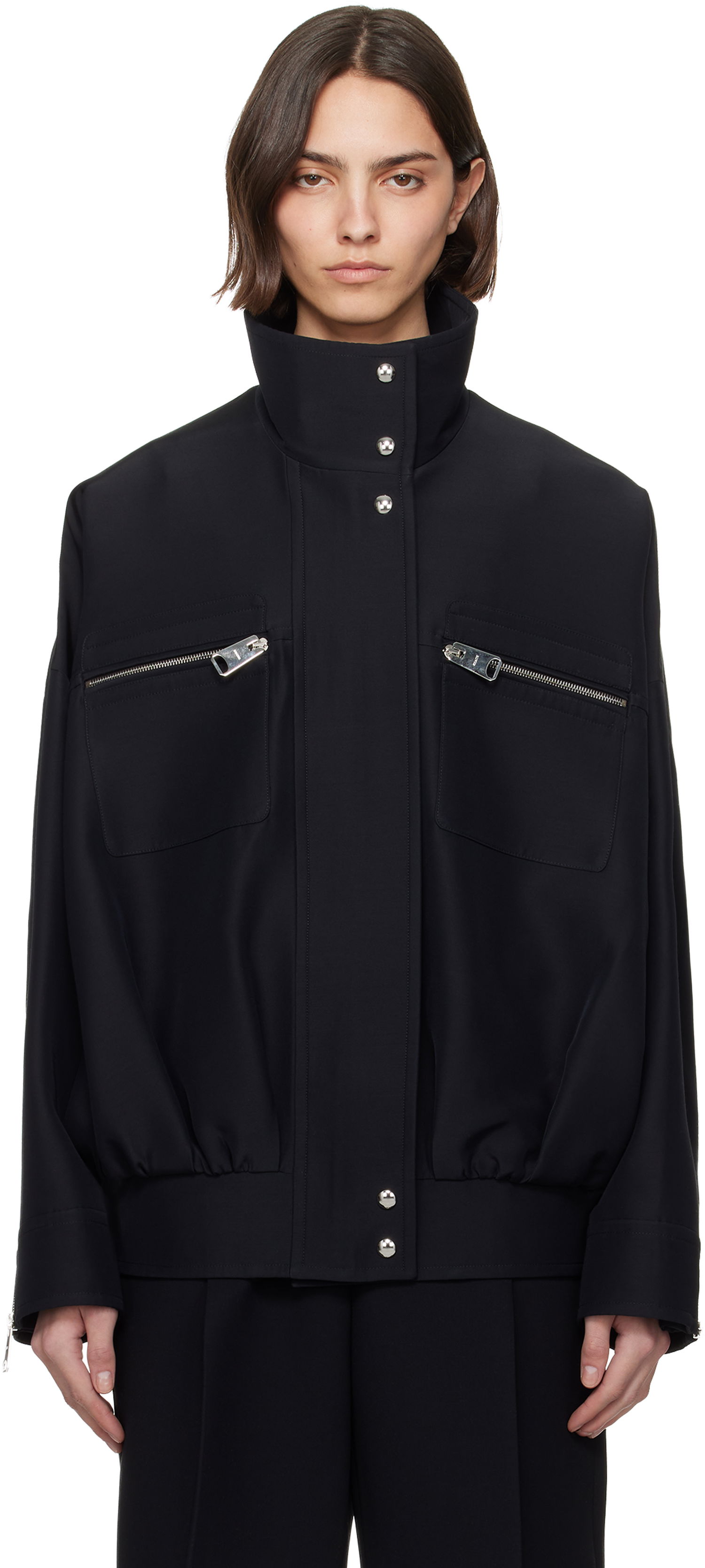 Bunda Khaite Khaite Ayman Bomber Jacket Čierna | 6168576, 0