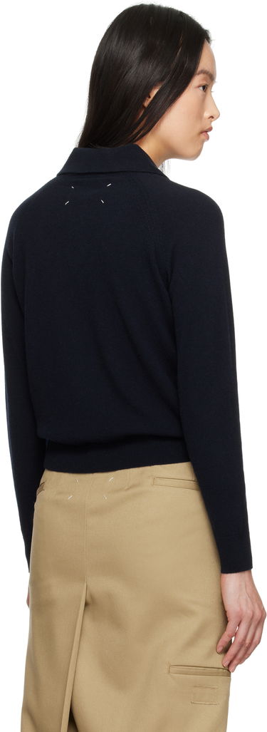 Sveter Maison Margiela Maison Margiela Wool Polo Shirt Navy | S51GL0053 M13090, 2