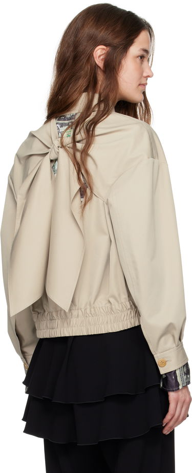 Bunda UNDERCOVER UNDERCOVER  Cropped Elastic Waistband Jacket Béžová | UP1E1203-1, 2