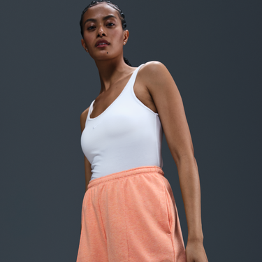 Šortky Nike Sportswear Chill Terry Mid-Rise French Terry Shorts Oranžová | HF6940-844, 3