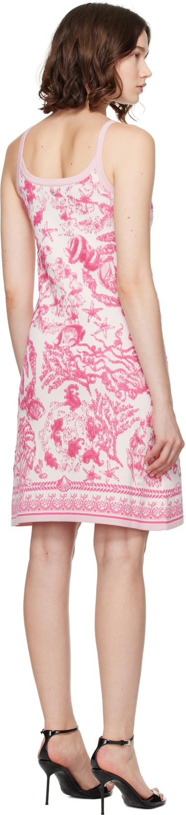 Šaty Versace Versace Underwater Barocco A-Line Knit Minidress Ružová | 1020361_1A14732, 2