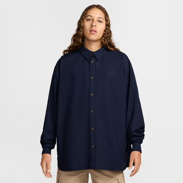 Košeľa Nike Nike Club Oxford Loose Fit Long Sleeve Shirt Navy | HM9590-451, 1