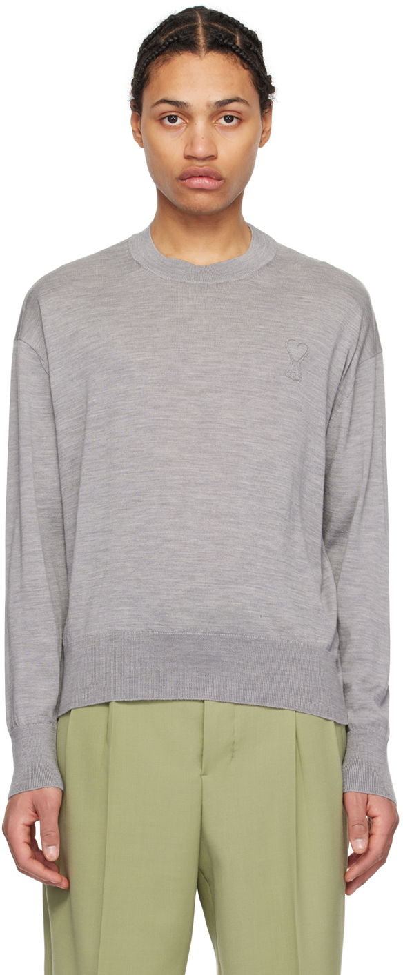 Polo tričko AMI Paris de Cœur Polo Šedá | UPL326.760, 0