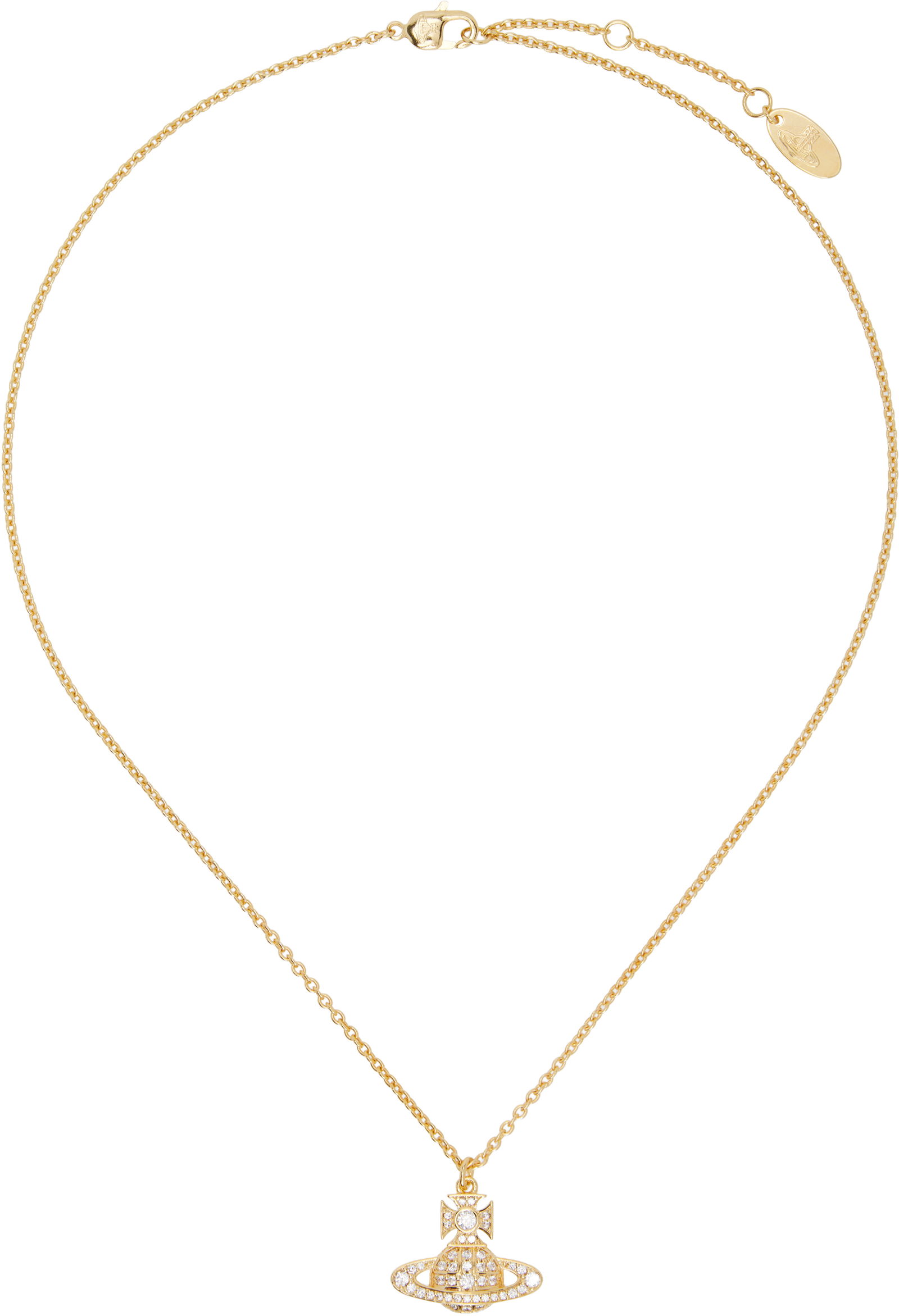 Gold Carmela Bas Relief Pendant Necklace