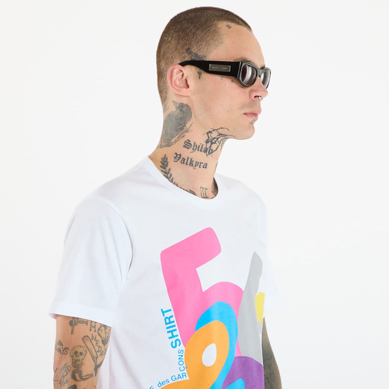 Tričko Comme des Garçons Comme des Garçons SHIRT T-Shirt With Graphic Print Biela | FP-T001-W25 White, 1