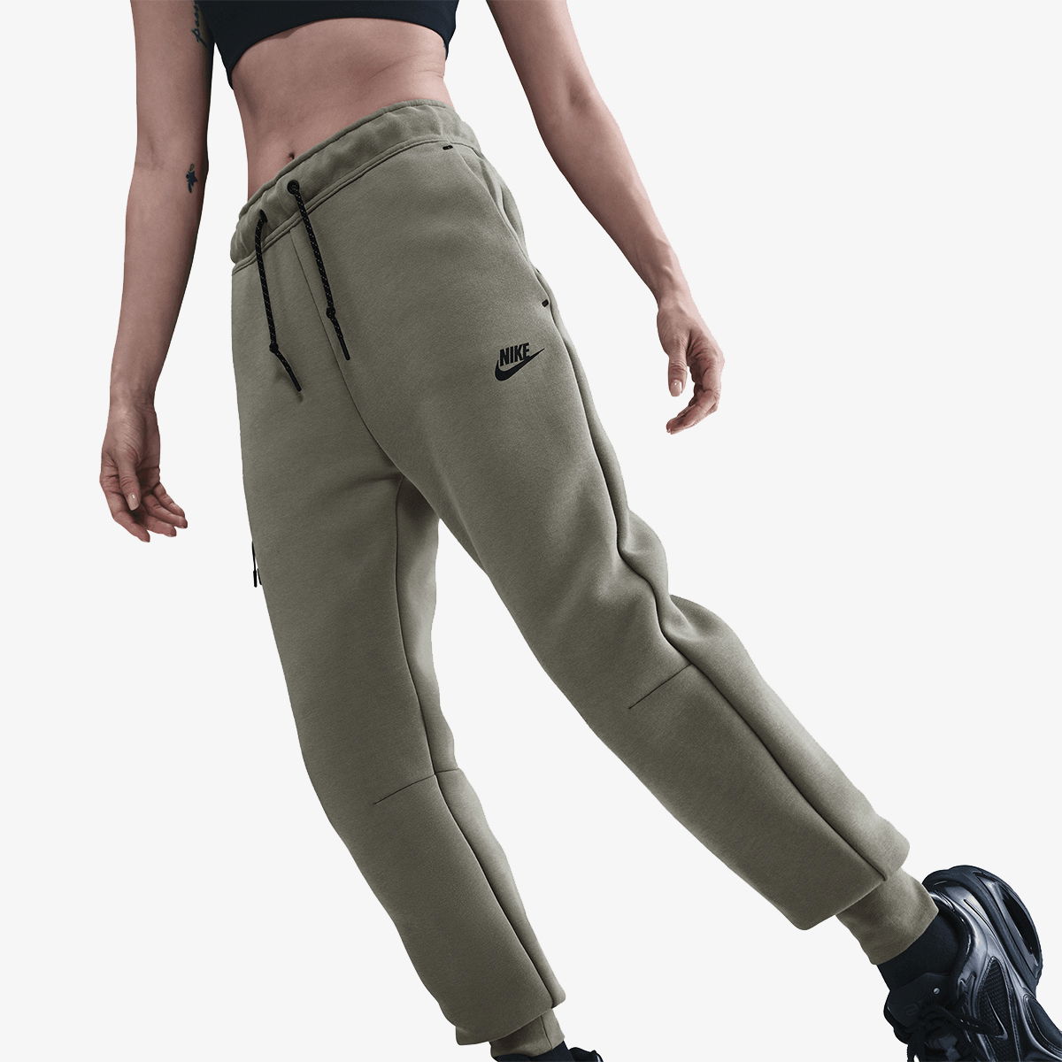 Tepláky Nike Tech Fleece Mid-Rise Joggers Zelené | HV6779-320, 0